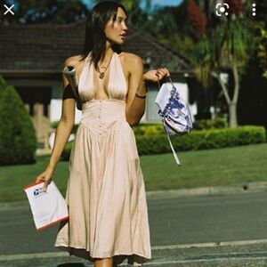 Vanessa Mooney the Venus midi silk dress size XS